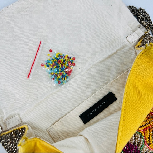 Anthropologie The Fiona Beaded Bag Floral Icon Edition Multicolor Crossbody EUC - Picture 13 of 17
